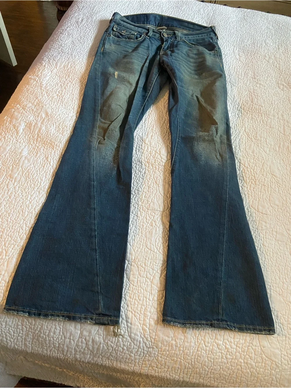 True Religion Men's Joey Vintage Made in USA Jeans in Blue Denim